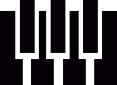 Piano Keys Contour Svg Vector, Free Vectors File